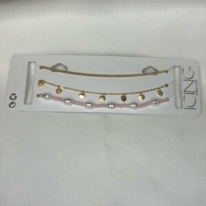 Icing Choker Necklace Set Gold